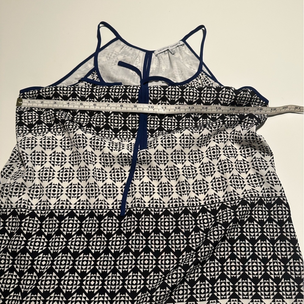 collective concepts spagetti straps geometric mini dress size Xs - Picture 4 of 6